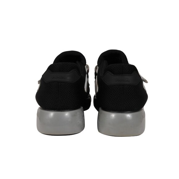 Prada Womens Cloudbust Sneakers US 8.5 EU 38.5 Pink Black White Nylon Trainers - Picture 6 of 11